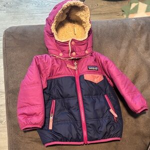 Patagonia Fuchsia and Navy Hooded Jacket